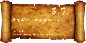 Bogdán Tonuzóba névjegykártya