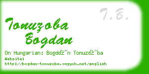 tonuzoba bogdan business card